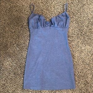 Lulus Denim Blue Spaghetti Strap Mini Dress